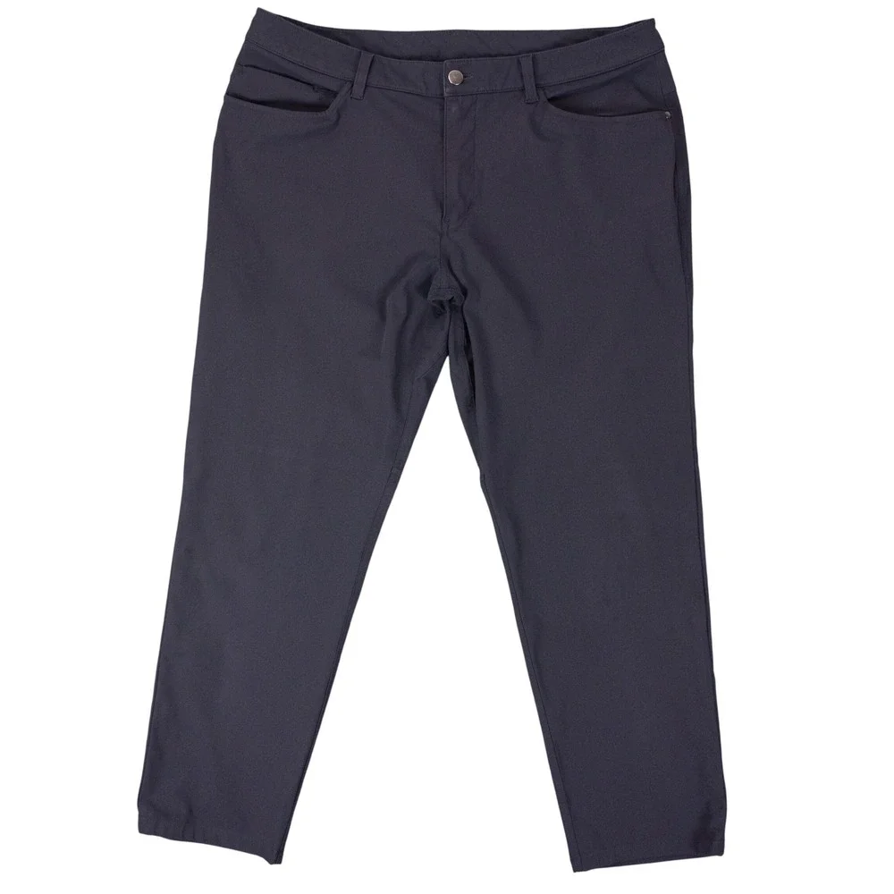Lot of 2 Lululemon ABC Pants Classic Fit Warpstreme Mens 36 Blue Grey Tech Chino